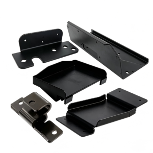 Black Powder Coated Sheet Metal Brackets